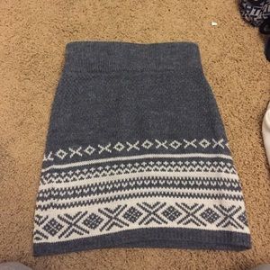 Grey and white miniskirt