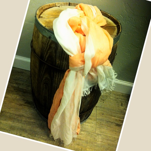 THE LIMITED brand sheer pink/peach scarf