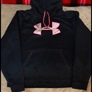 Under Armour black/pink camouflage hoodie