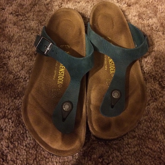 Turquoise Birkenstocks