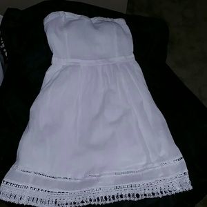 White straple dress