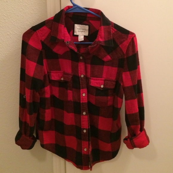 Plaid Red and Black Shirt