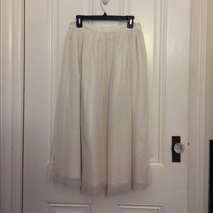 Topshop "Ballerina Prom" Tulle Midi Skirt (White)