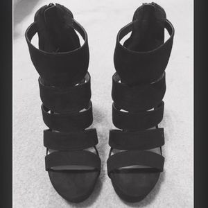 Candie's by Kohl's black suede heels.