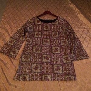 Shimmering Gold Accent Tunic