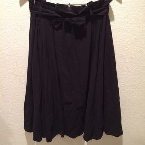 ASOS black high-waisted A-line skirt