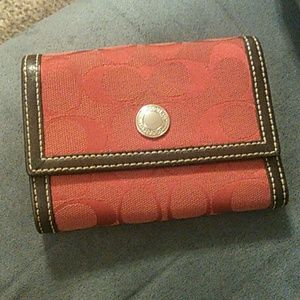 Red Coach Wallet