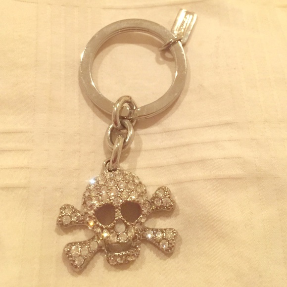 Coach Skull Crystal Keychain