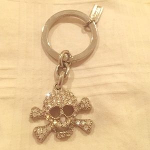 Coach Skull Crystal Keychain