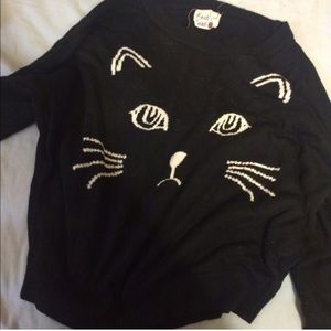 Kitty Crop Top Knitted Sweater
