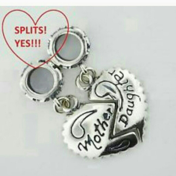 Diy 925 mother daughter heart loose bead bracelet