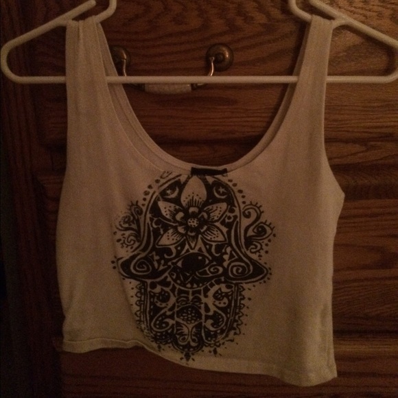 White Hippie Crop Top