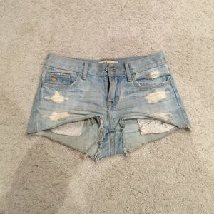 KIDS high waisted jean shorts