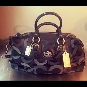 Coach Madison Op Art Satchel Handbag