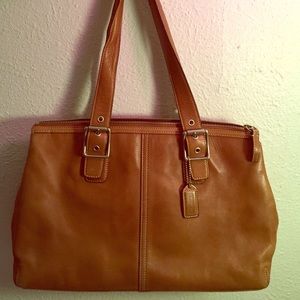 🎉COACH LEATHER BROWN HANDBAG