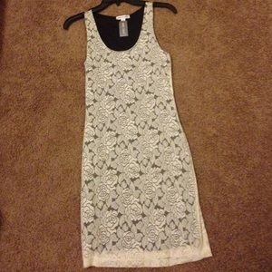 Floral lace tank dress