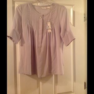 Silver Worthington Sheer Blouse