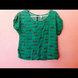 Green Feather Shirt.