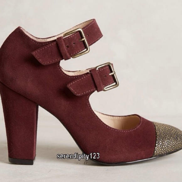 Anthropologie MOULIN PUMPS  9/Wine/New OOH LA LA!! - Picture 2 of 4