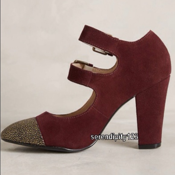Anthropologie MOULIN PUMPS  9/Wine/New OOH LA LA!! - Picture 3 of 4