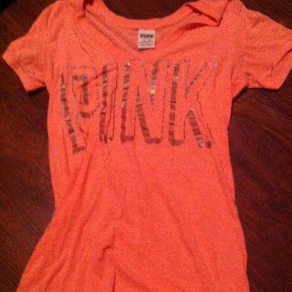 Victoria's Secret Pink Boyfriend Tee apricot