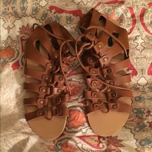 Forever 21 Brown Gladiator Sandals size 7.5