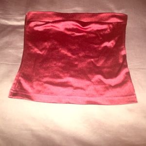 Satin Scarlet Bandeau Tube Top