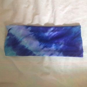 Blue tie dye bikini top