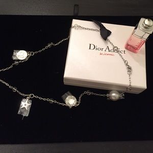 Dior Addict travel perfume and necklace