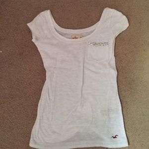White scoop shirt