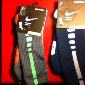 Nike socks blue and white and grey green