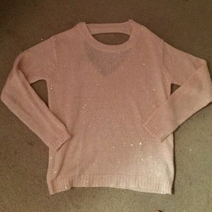Light pink sequined sweater