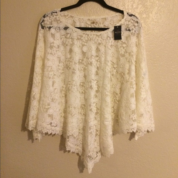 SHEER LACE PONCHO - Picture 2 of 3