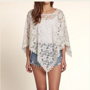 SHEER LACE PONCHO