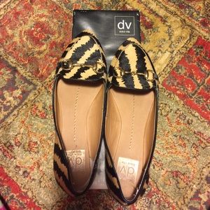 Dolce vita printed calf hair flats