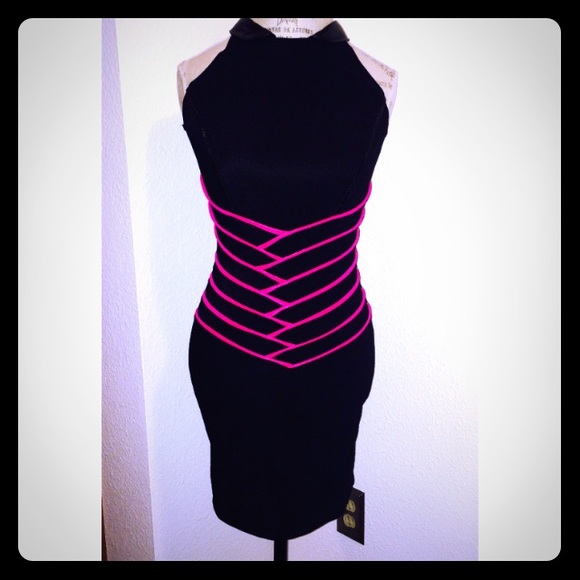 Vintage Andrea Isabella Bodycon Bandage Dress - Picture 1 of 3