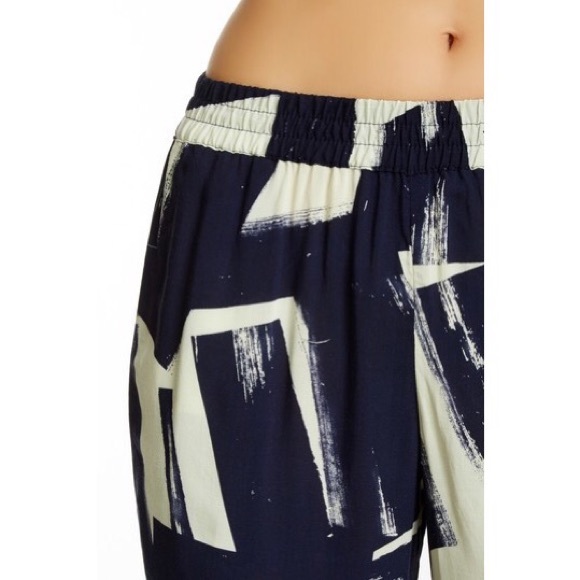 Dark blue/white brushstroke pants. - Picture 2 of 2