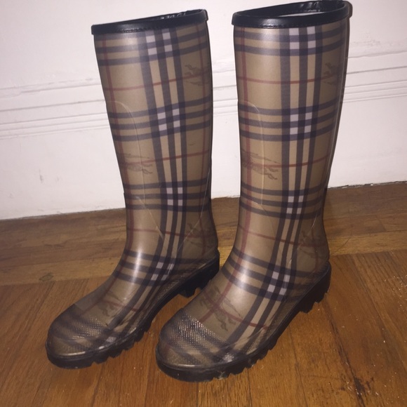 Burberry brand rain boots. Authentic.