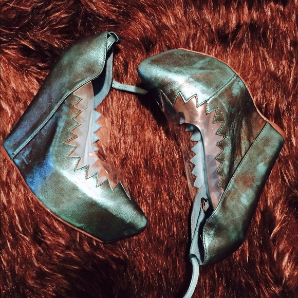 Jeffrey Campbell Audrey Wedge - Metallic Teal