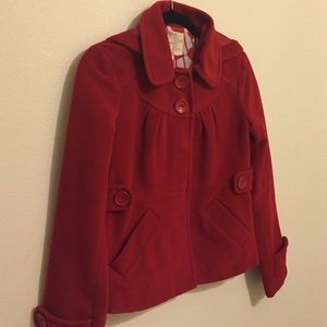 Tulle Peacoat (red)