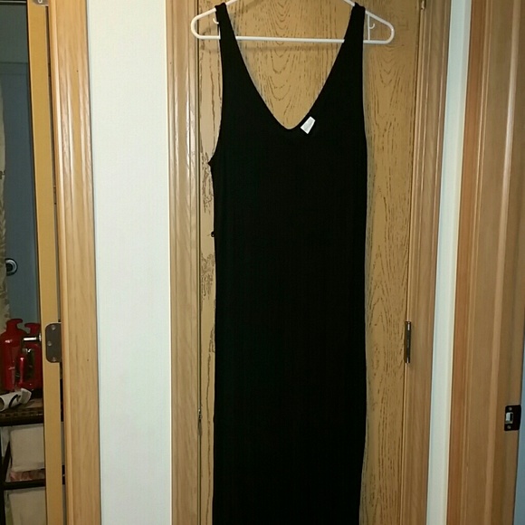 Black maternity maxi dress to ankles light materia