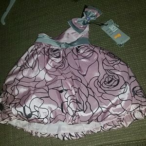 Pink and Gray satin Ballon