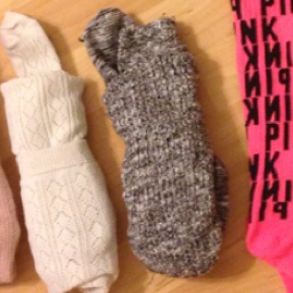 Gray knee socks
