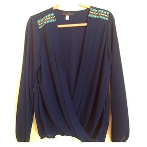 Deep blue blouse
