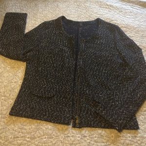 JCrew Micro-Tweed Jacket, Navy