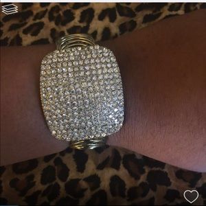 Diamond gold tone bracelet