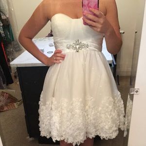 Clarisse White Short Dress sz 6