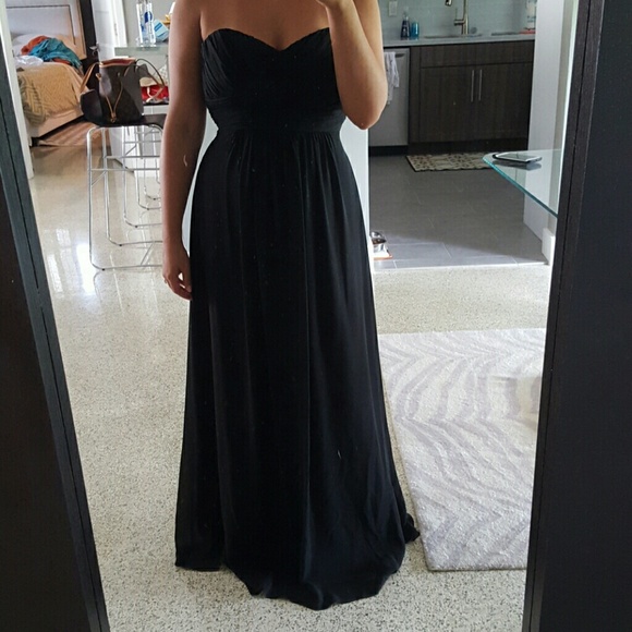 Formal black chiffon dress