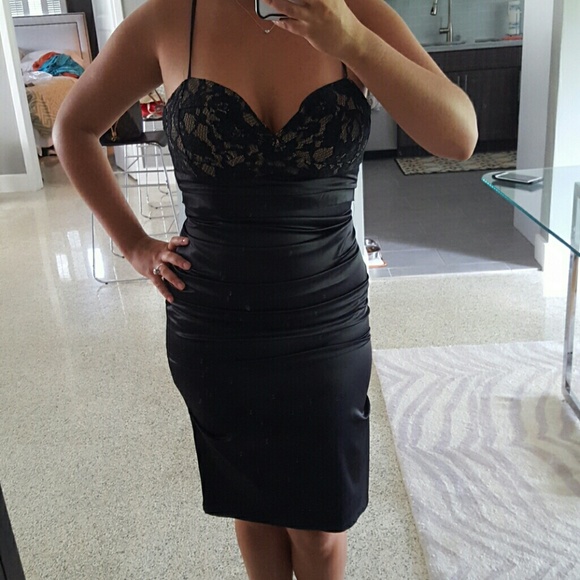 Sexy silk and lace dress