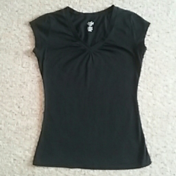 Black Dots V Neck Shirt